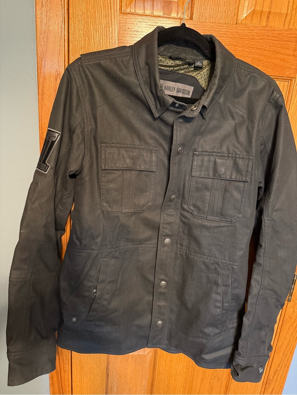 Harley-Davidson Men's Black Coated Jacket